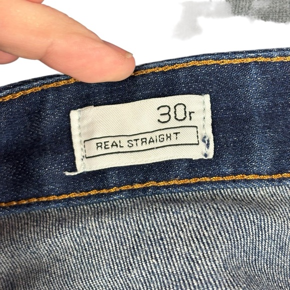 EUC GAP 1969 Women's Dark Indigo Real Straight Leg Jeans 30R - Picture 9 of 13